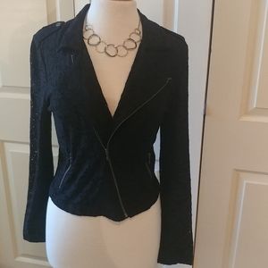 TRISTAN lace moto jacket